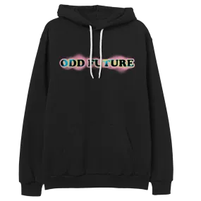 Spray Paint Stencil Pullover Hoodie - Black